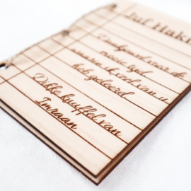 Gepersonaliseerde cadeaukaart houder