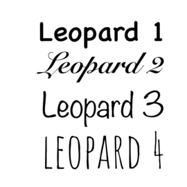 Trekdier luipaard met naam