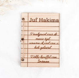 Gepersonaliseerde cadeaukaart houder