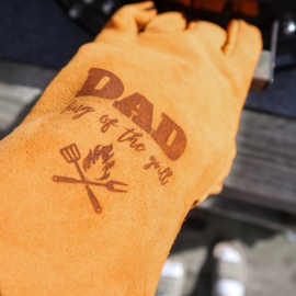 Gepersonaliseerde Leren Barbecue Handschoenen – Set van 2 (Met Naam of Logo)