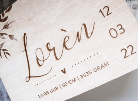Gepersonaliseerde houten memorybox