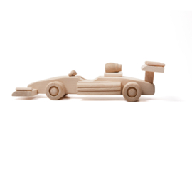 Houten Formule 1 auto gepersonaliseerd