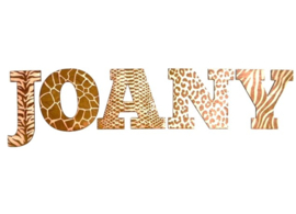 Houten letters met dieren print ®