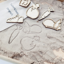 Sinterklaas Stempelset – Houten Sinterklaas Figuren voor Sensorisch Spel