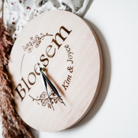 Houten klok gepersonaliseerd
