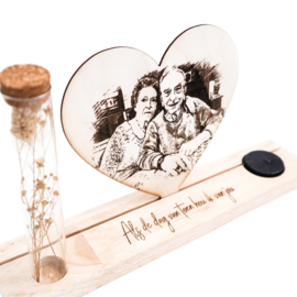 Gedenk geschenk hart in standaard