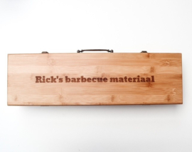 Gepersonaliseerde Barbecueset met Naam, tekst of logo