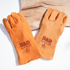 Gepersonaliseerde Leren Barbecue Handschoenen – Set van 2 (Met Naam of Logo)