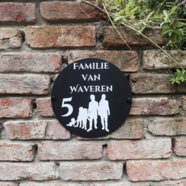 Naambordje met silhouet