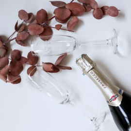 Champagneglazen gepersonaliseerd