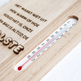 Houten decoratie thermometer gepersonaliseerd