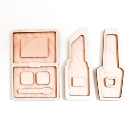 Sensory play vulvormen set make-up