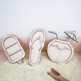 Sensory play vulvormen set zomer