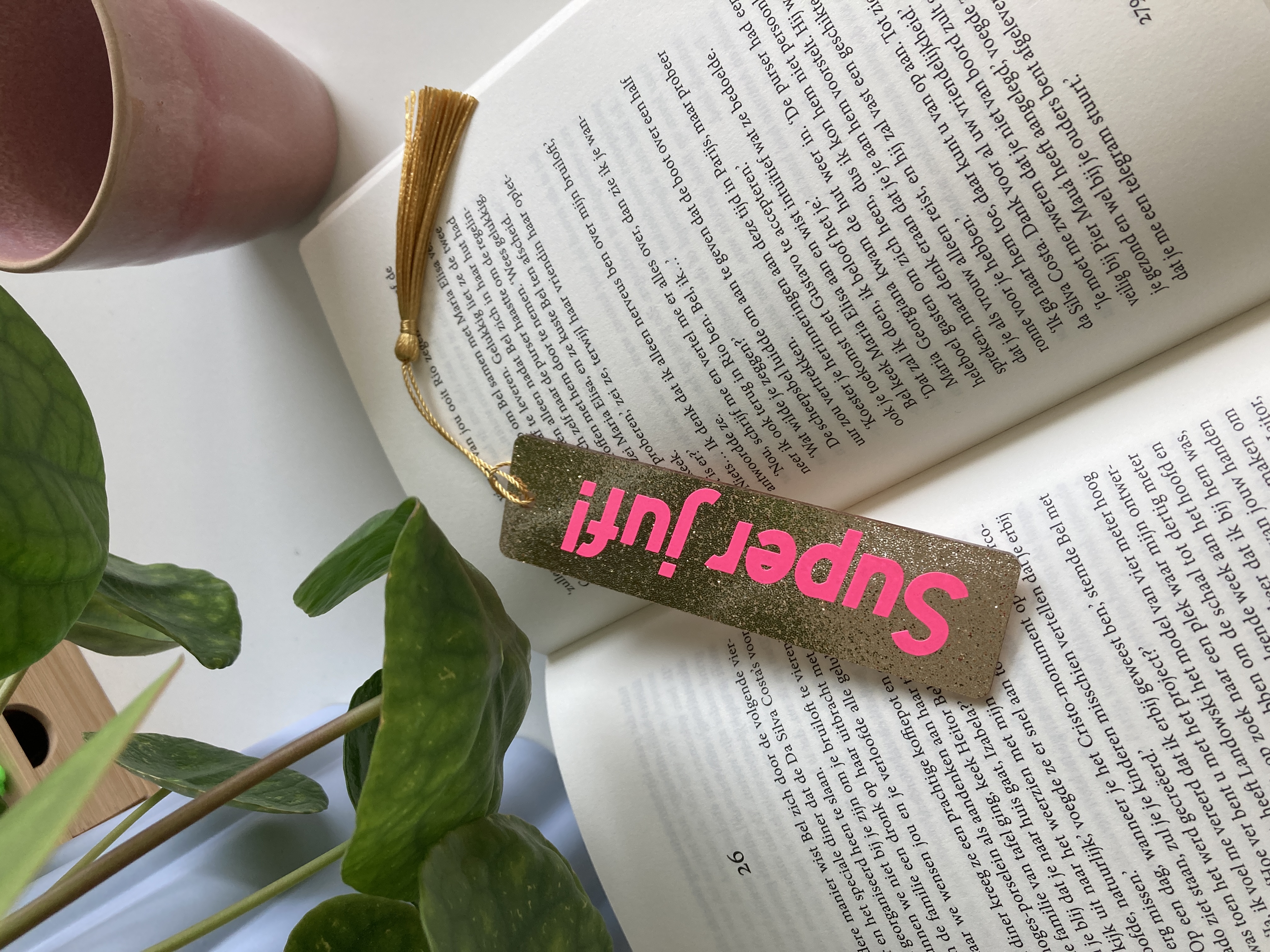 Boekenlegger goud | Super juf!