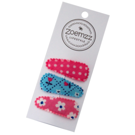 Baby haarspeldjes roze blauw