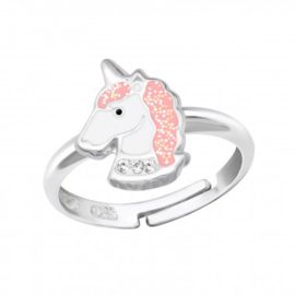 Verstelbaar kinderring met unicorn