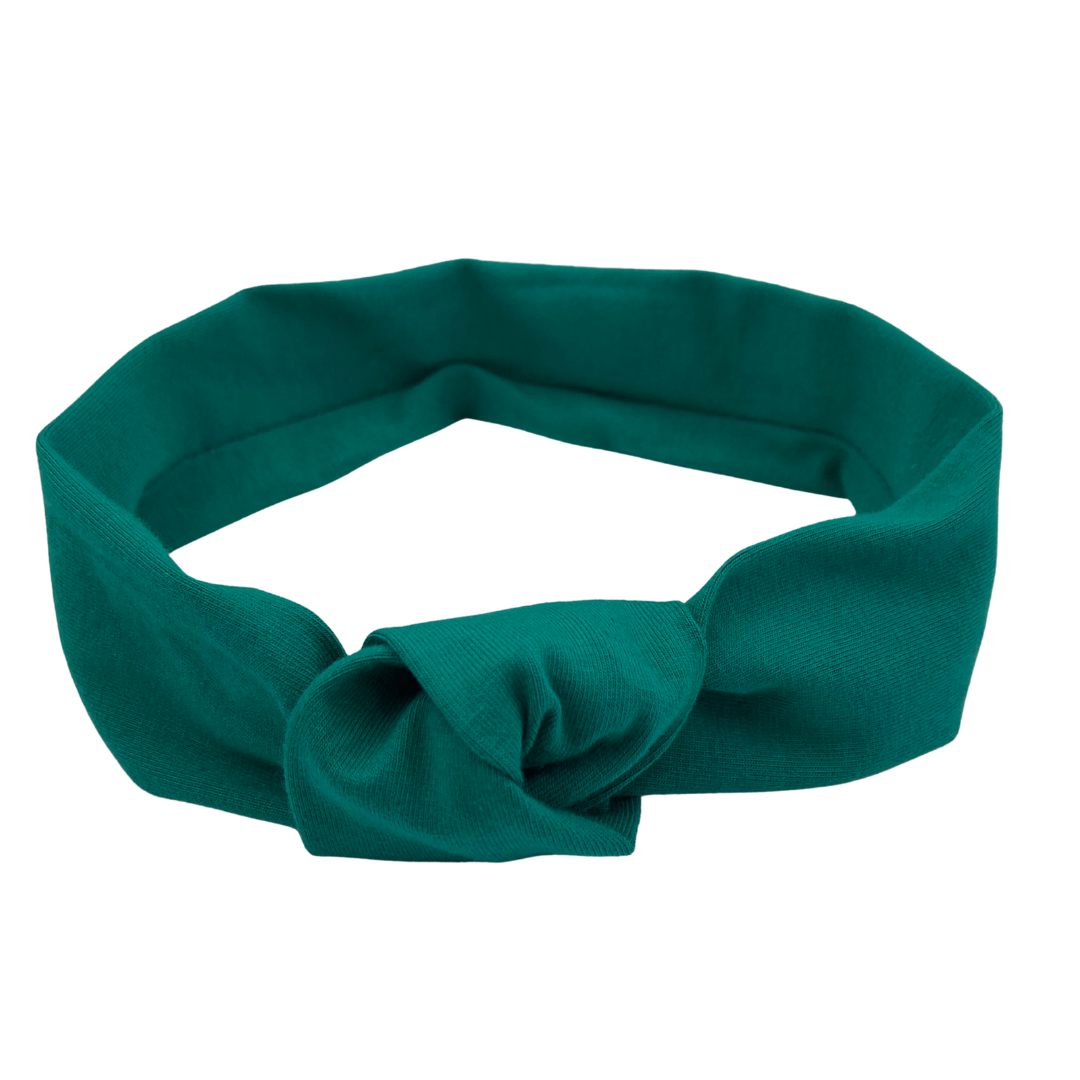 Haarband met knoop zeegroen