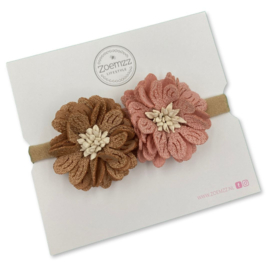 Babyhaarbandje met bloemen