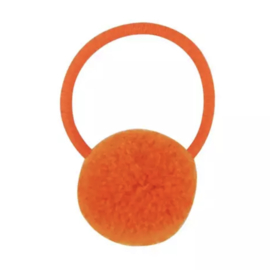 Pompom elastiek oranje