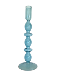 Kaarskandelaar glas blauw