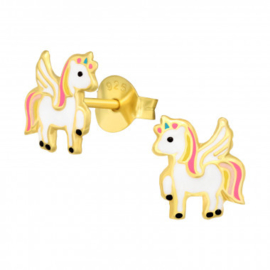 Kinderoorbellen gold plated unicorn