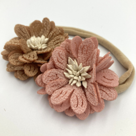 Babyhaarbandje met bloemen