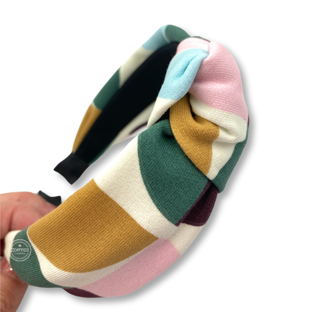Brede haarband met grafische print
