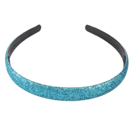 Diadeem met glitters aquablauw