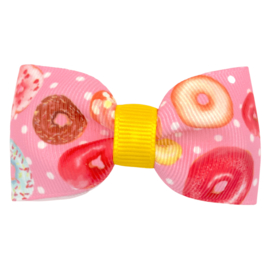 Haarstrik groot donuts roze