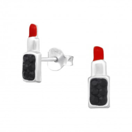 Oorbellen lippenstift rood