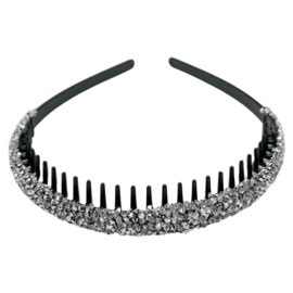 Haarband zilver met glitter