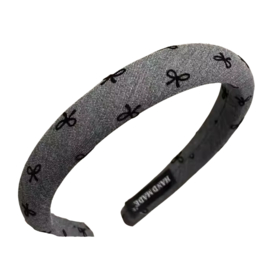 Haarband grijs met strikjes