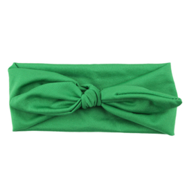 Knoop - wrap haarband effen groen