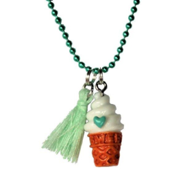 Kinderketting met ijsje groen hartje