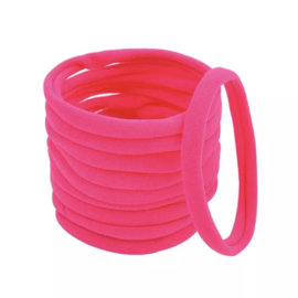 Basis haarelastiek neon roze