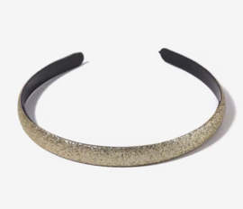 Diadeem met glitters licht goud