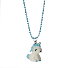 Kinderketting unicorn blauw