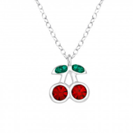 Zilveren Kinderketting met Kersje
