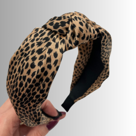 Haarband dierenprint met knoop