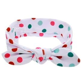 Knoop - wrap haarband multicolor stippen