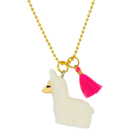 Kinderketting met alpaca wit