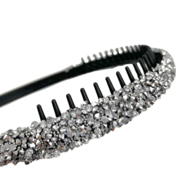Haarband zilver met glitter