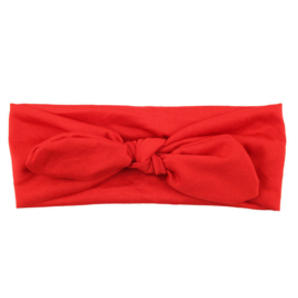 Knoop - wrap haarband effen rood