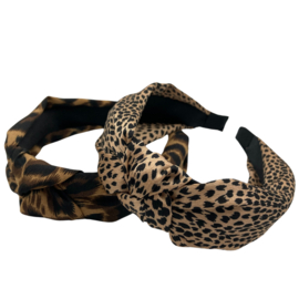 Haarband dierenprint met knoop