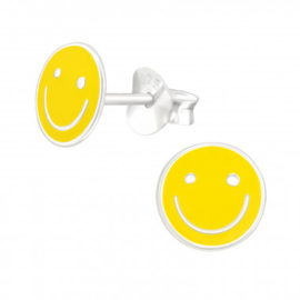 Smiley kinderoorbellen zilver