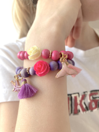 Kinderarmband purple summer