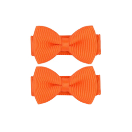 Mini haarstrikjes oranje