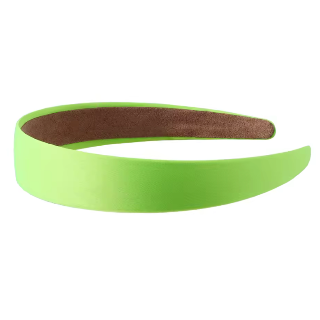 Brede haarband neon groen