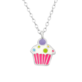 Zilveren Kinderketting met taart