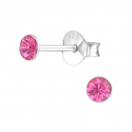 Meisjesoorbellen knopje roze